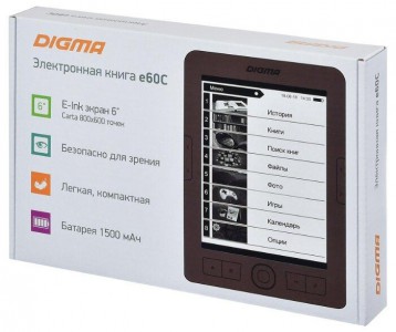Электронная книга Digma e60C - фото - 2