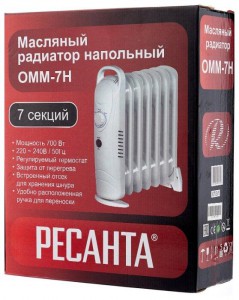 Масляный радиатор РЕСАНТА ОММ-7Н - фото - 1
