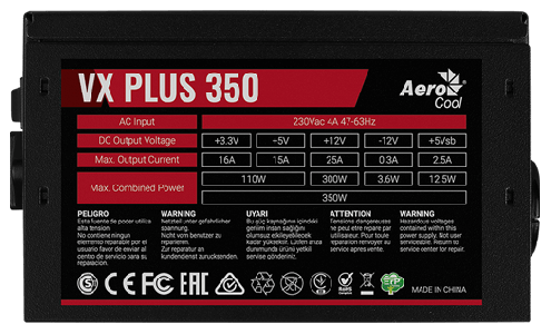 Блок питания AeroCool VX Plus 350W - ремонт