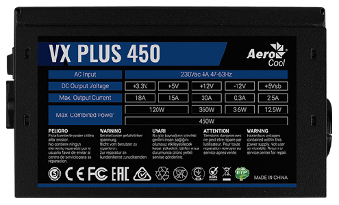 Блок питания AeroCool VX Plus 450W - ремонт