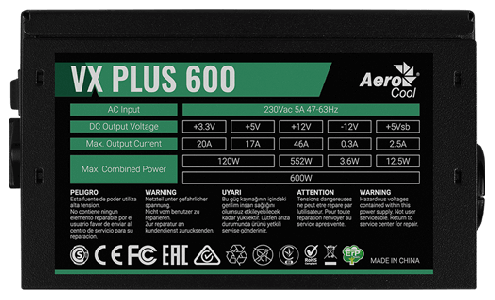 Блок питания AeroCool VX Plus 600W - фото - 4