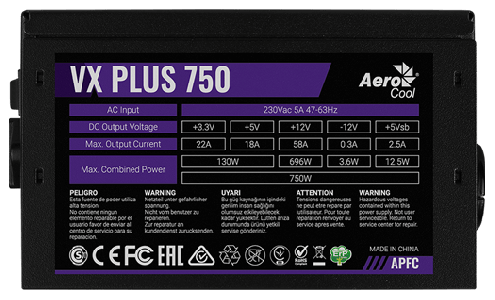 Блок питания AeroCool VX Plus 750W - фото - 2